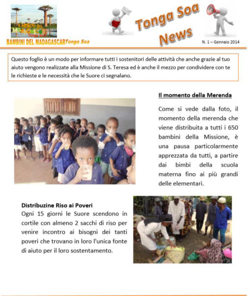Bambini del Madagascar Tonga Soa - Tonga Soa News