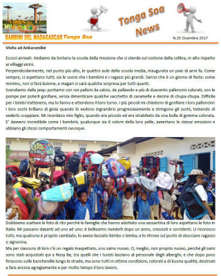 Tonga Soa News n.25 - Dicembre 2017