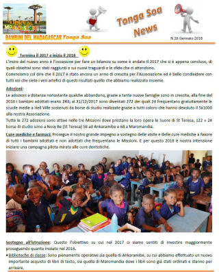 Tonga Soa News n.26 - Gennaio 2018