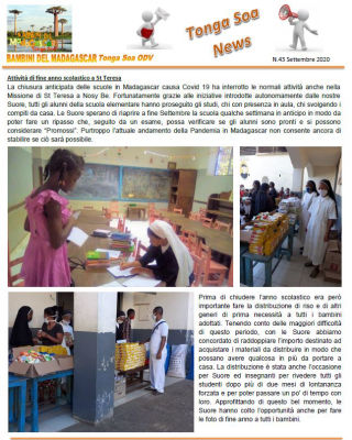Tonga Soa News n.43 - Settembre 2020