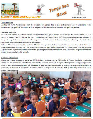 Tonga Soa News n.45 - Gennaio 2021