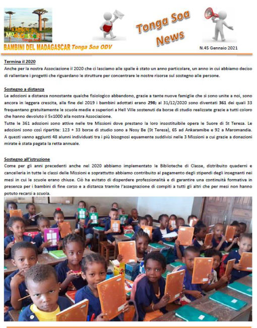 Bambini del Madagascar Tonga Soa - Tonga Soa News 2021