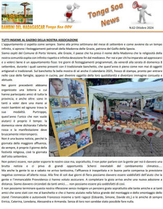 Tonga Soa News n.62 - Ottobre 2024