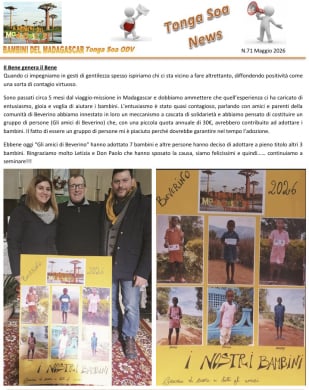 Bambini del Madagascar Tonga Soa - Tonga Soa News n.71 maggio 2026
